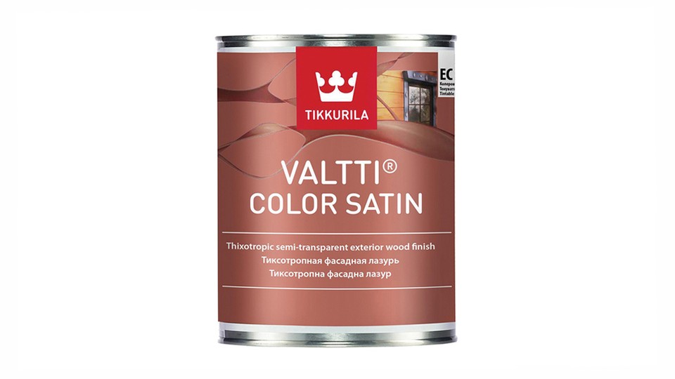 Պաշտպանիչ հակասեպտիկ փայտի ֆակտուրան ընդգծող Tikkurila Valtti Color կիսափայլուն բազա-EC 0,9 լ