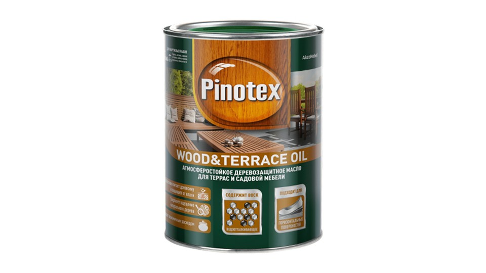 Յուղ փայտի պաշտպանության համար մթնոլորտակայուն Pinotex Wood&Terrace Oil անգույն 1 լ