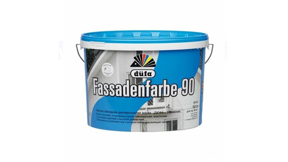 Ճակատային ջրադիսպերսիոն ներկ Dufa Fassadenfarbe D90 փայլատ սպիտակ 10 լ