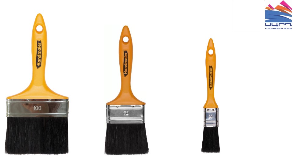 Flat brush 100mm black. Handmaler