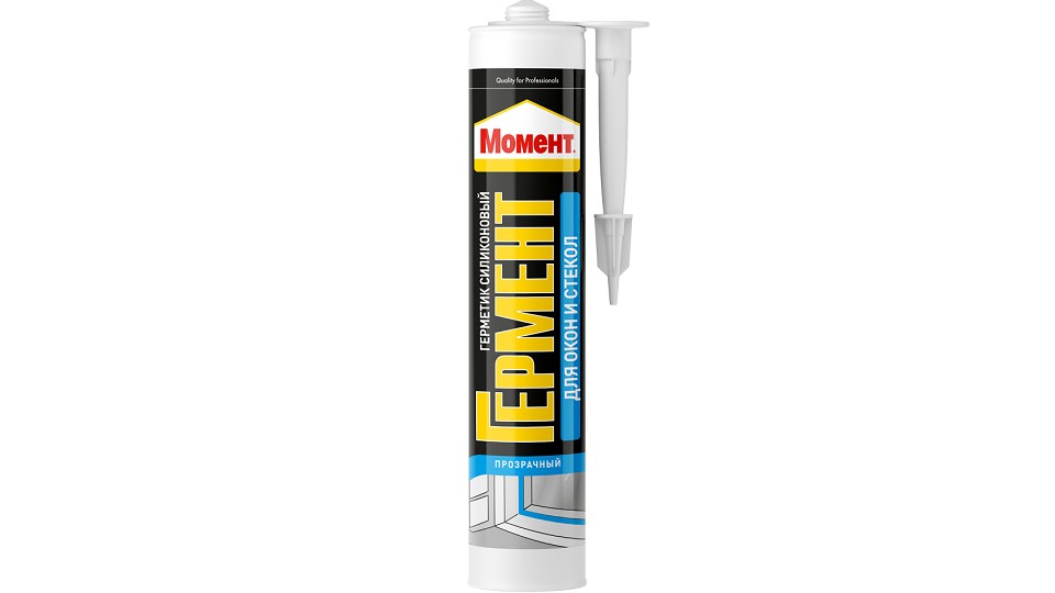 Silicone sealant Момент Гермент for windows and glass transparent 280 ml