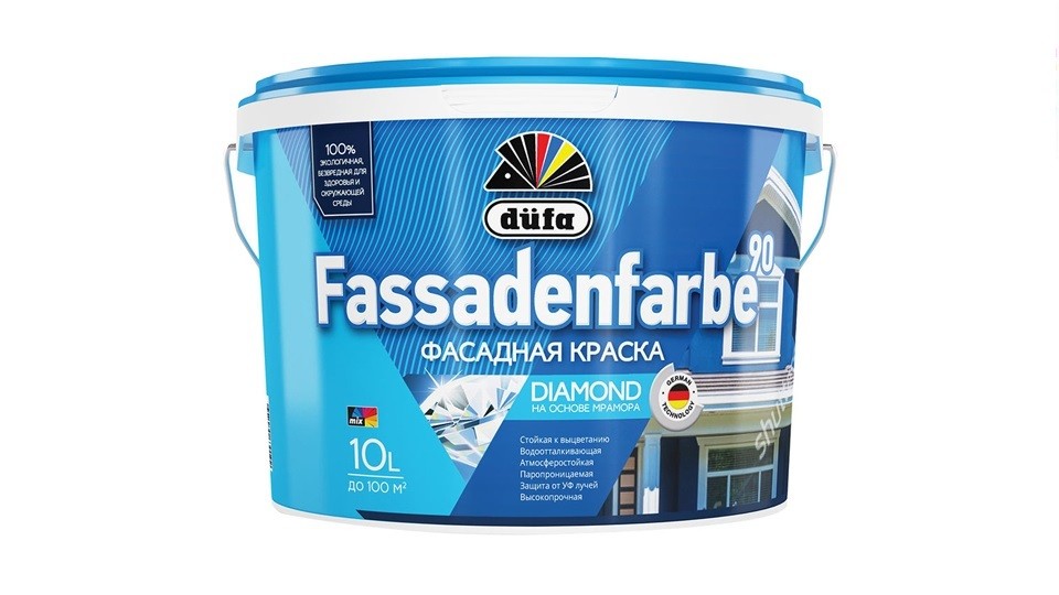 Facade water dispersion paint Dufa Retail Fassadenfarbe RD90 matt white 10 l