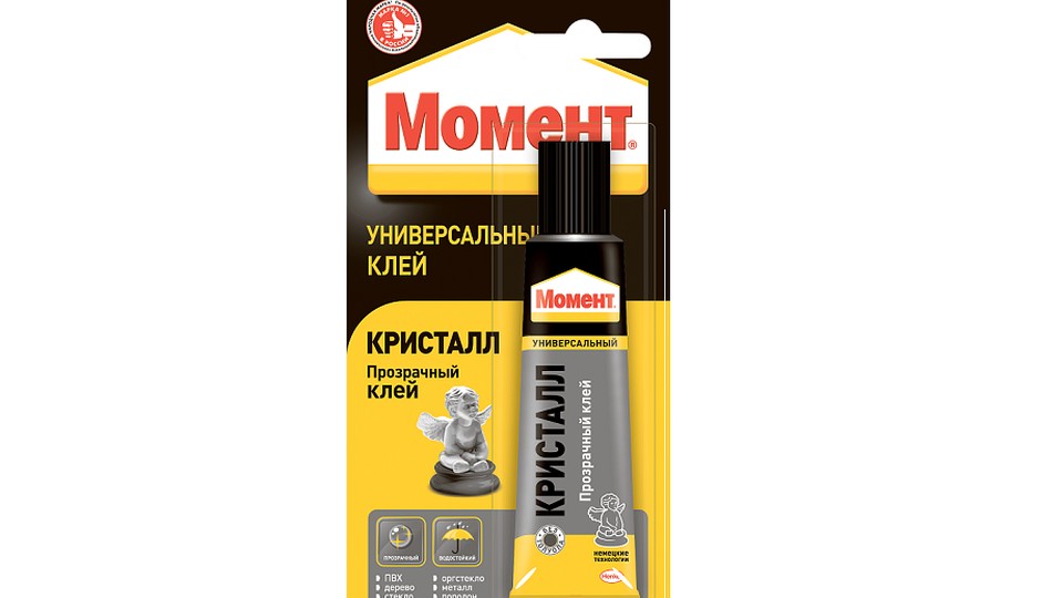 Universal contact polyurethane glue Момент Кристалл 30 ml