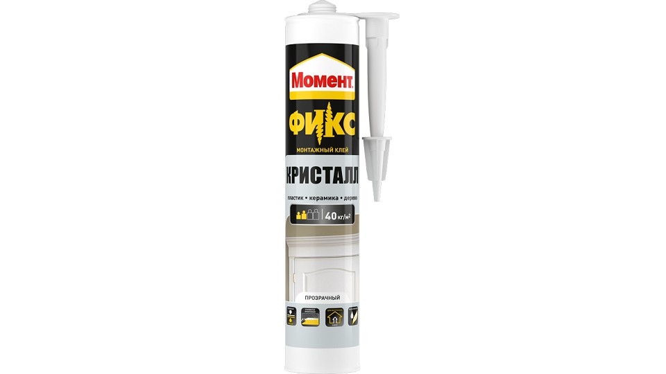 Universal acrylic mounting glue Момент FIX Кристалл 185 g