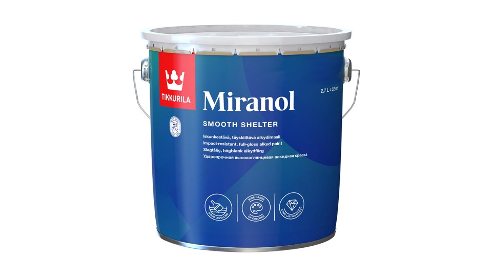 Эмаль универсальная алкидная Tikkurila Miranol база-C 2,7 л