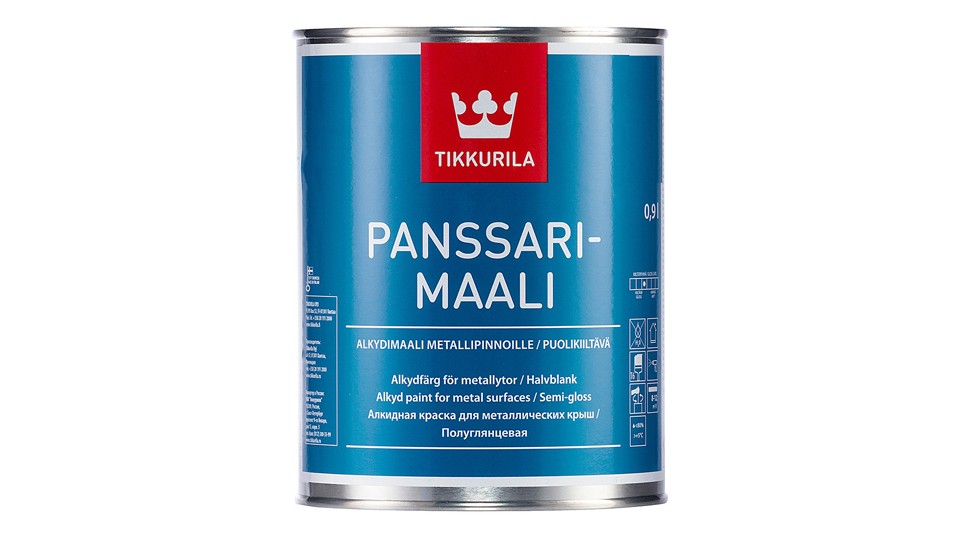 Paint for metal roofs Tikkurila Panssarimaali base-C 0,9 l