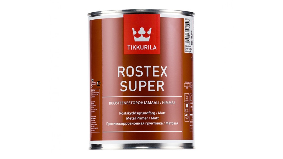 Հակակորոզիոն նախաներկ Tikkurila Rostex Super մոխրագույն 1 լ