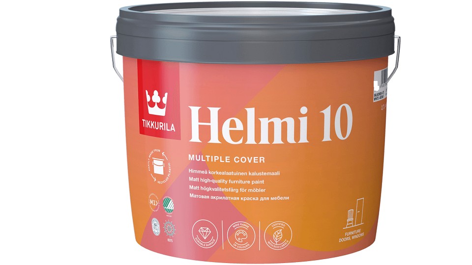 Furniture paint acrylic Tikkurila Helmi 10 matte base C 2.7 l.