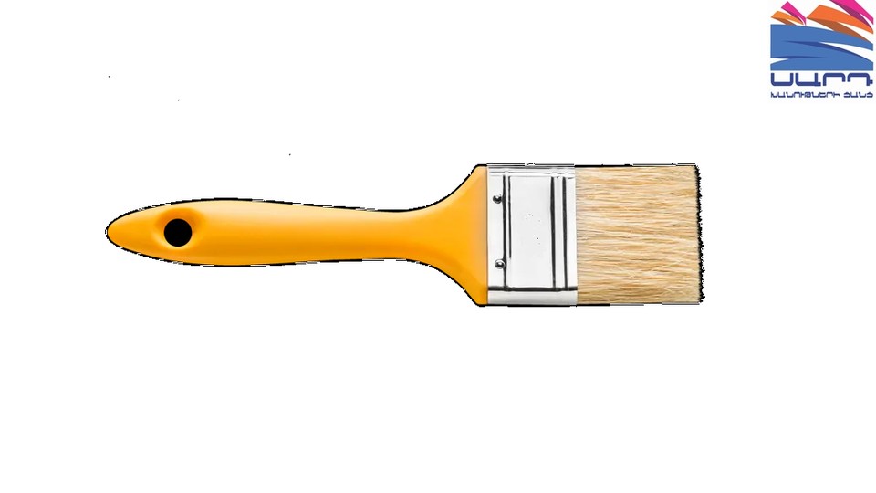 Flat brush yellow 30mm HARDEX