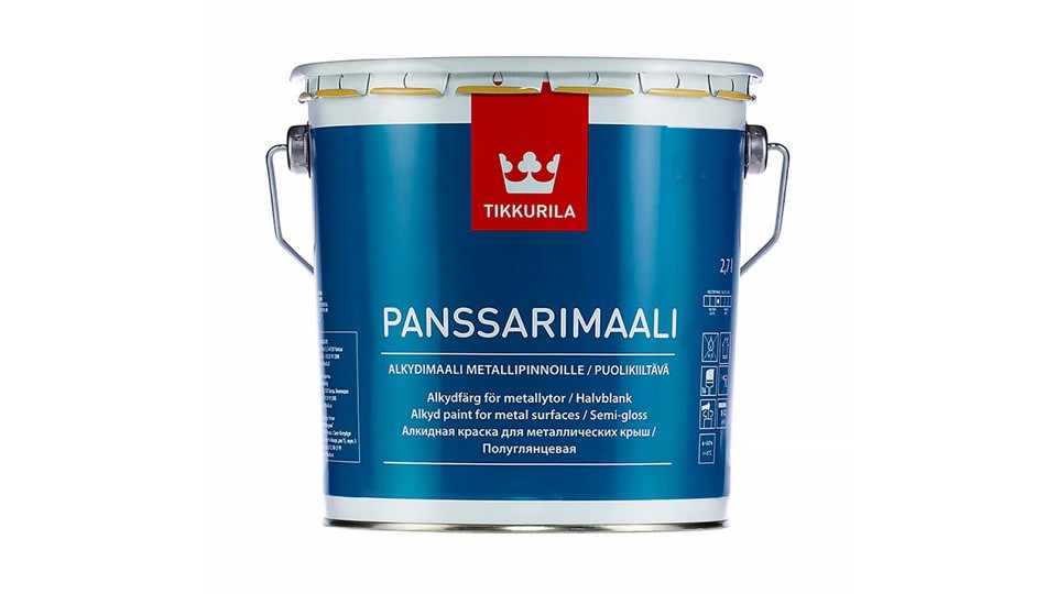 Краска для металлических крыш Tikkurila Panssarimaali база-C 2,7 л