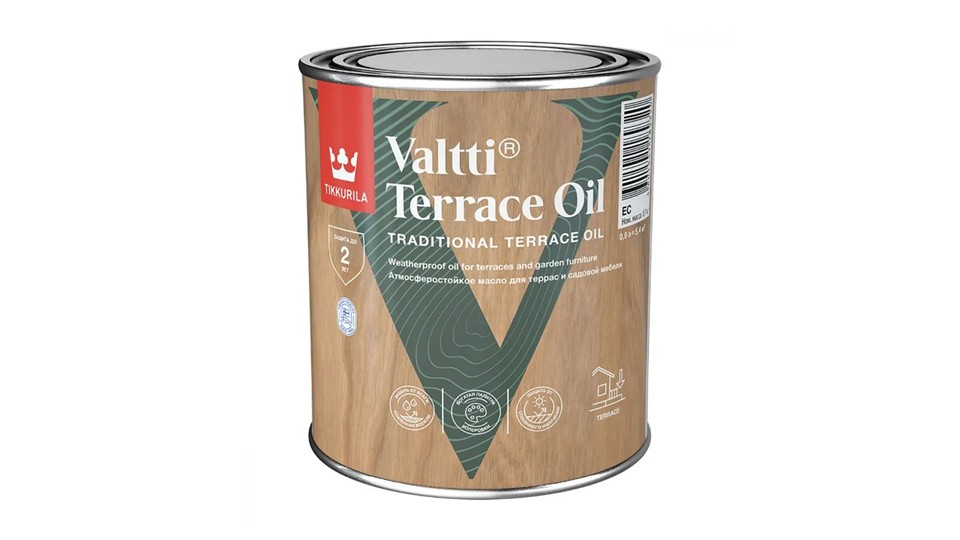 Wood protection oil Tikkurila Valtti Terrace Oil base-EC 2,7 l