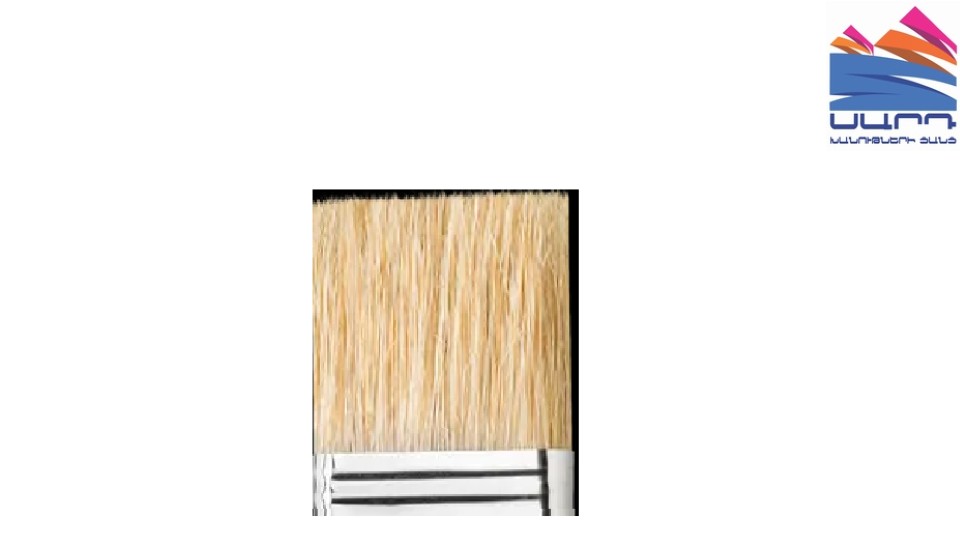 Flat brush yellow 40mm HARDEX