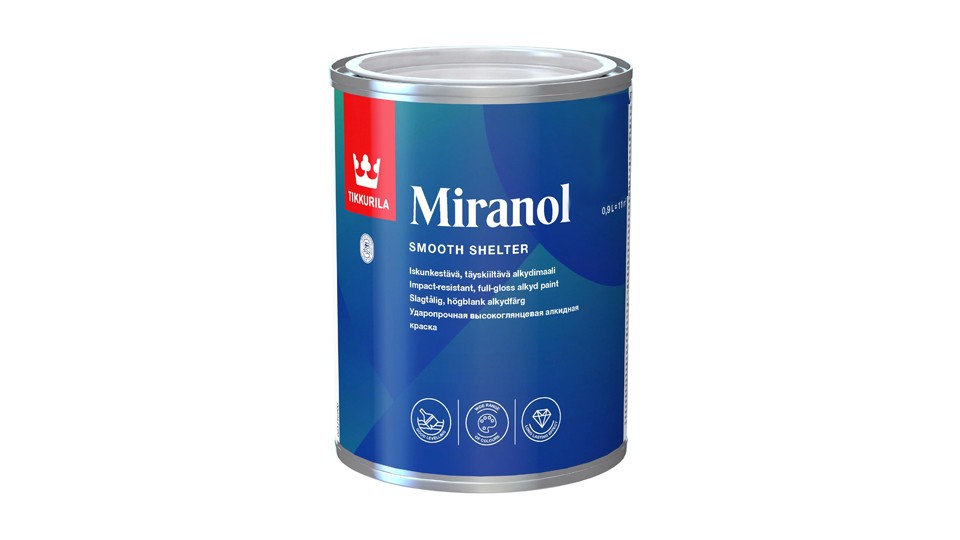 Эмаль универсальная алкидная Tikkurila Miranol база-C 0,9 л