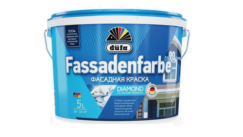 Facade water dispersion paint Dufa Retail Fassadenfarbe RD90 matt white 5 l